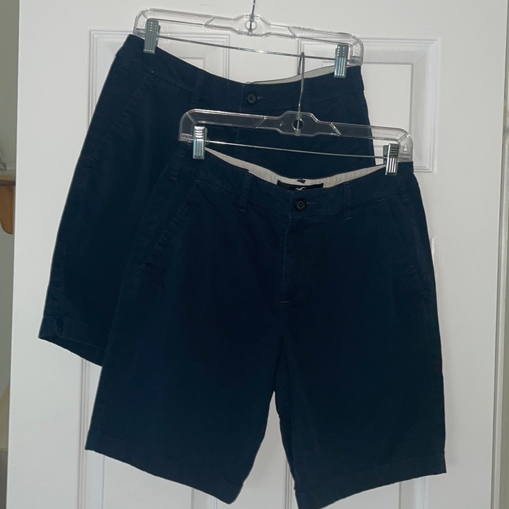 Two pairs of Hollister chino shorts